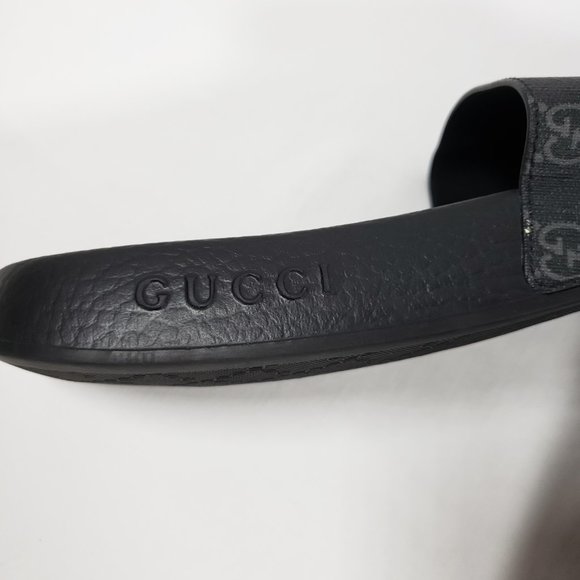 Gucci Tiger Print Slide Sandal - Black 12M - Picture 4 of 6